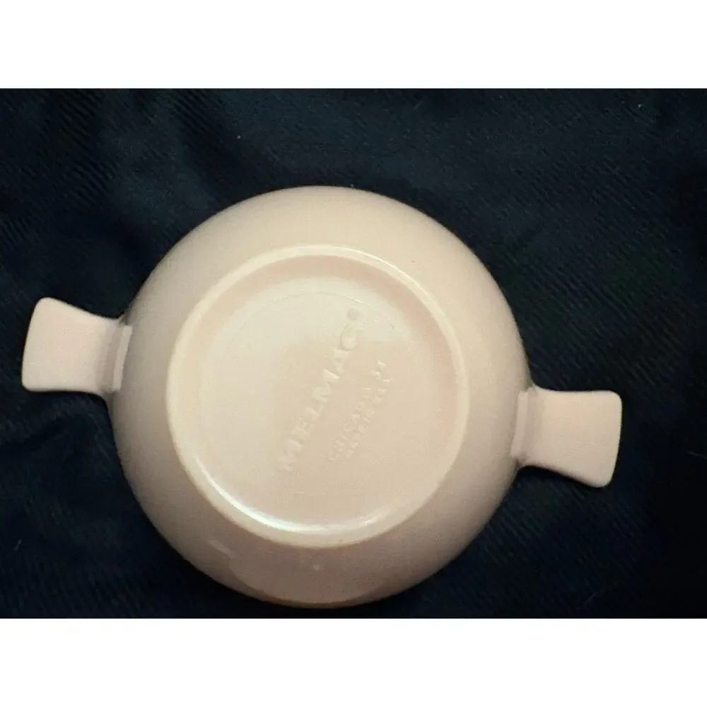 Vintage Pink Melamine Cream & Sugar Lid USA Bar Accessories MCM